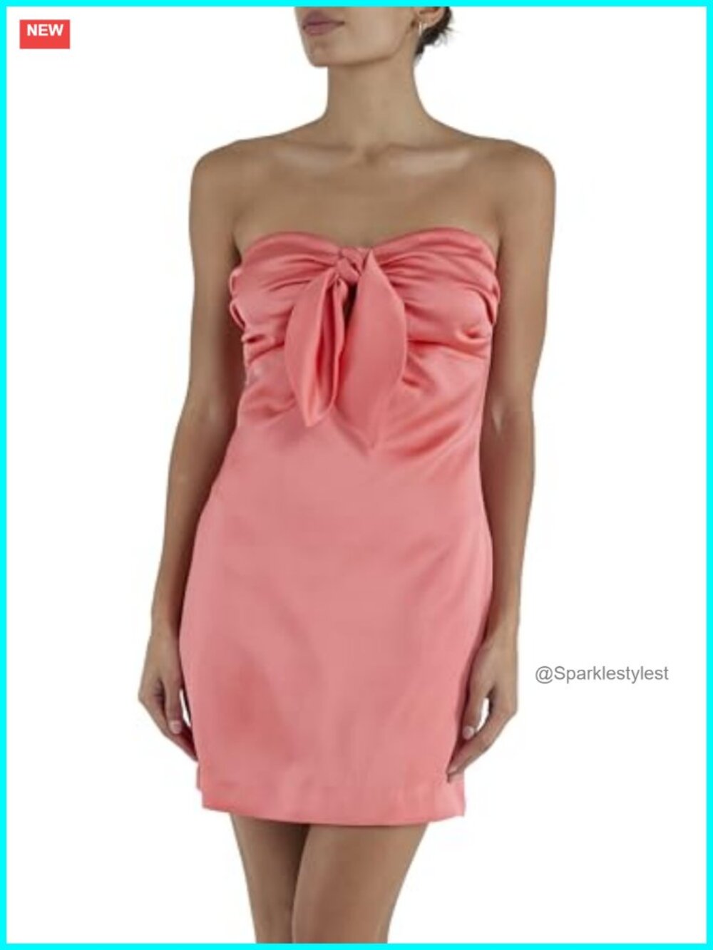 Stretch Satin A-Line Mini Dress Sweetheart Neck Cap Sleeve Party